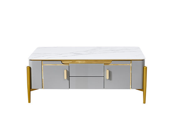 ISO18001 Marble Stone Slab TV Unit ชุดโต๊ะกาแฟ