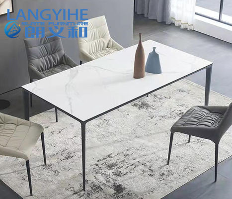 Rock Slab Home โต๊ะรับประทานอาหารหินอ่อน Minimalist 130x70cm