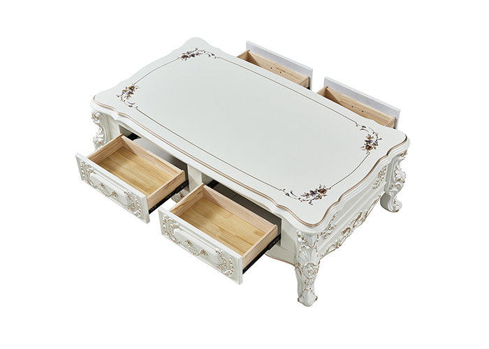 MDF เบเกอรี่แล็กเกอร์แกะสลักโต๊ะกาแฟห้องนั่งเล่นที่ทันสมัย ​​Modern