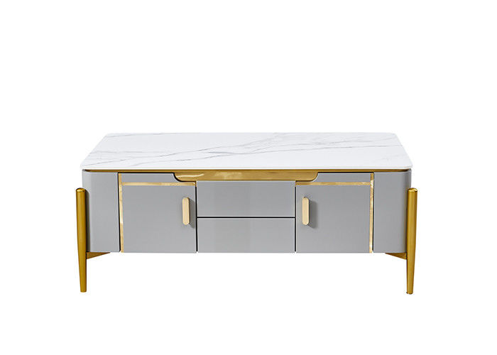 ISO18001 Marble Stone Slab TV Unit ชุดโต๊ะกาแฟ