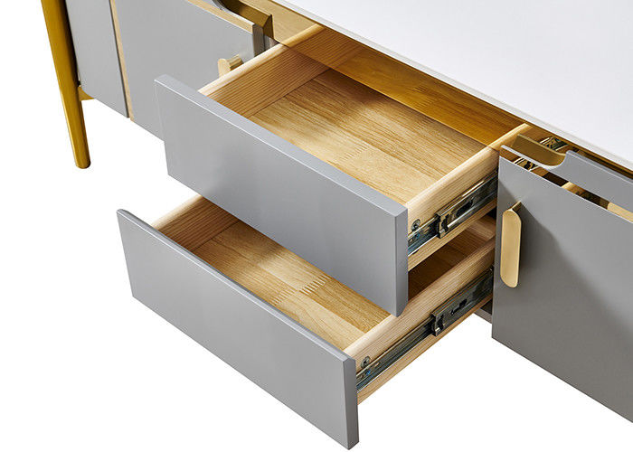 ISO18001 Marble Stone Slab TV Unit ชุดโต๊ะกาแฟ