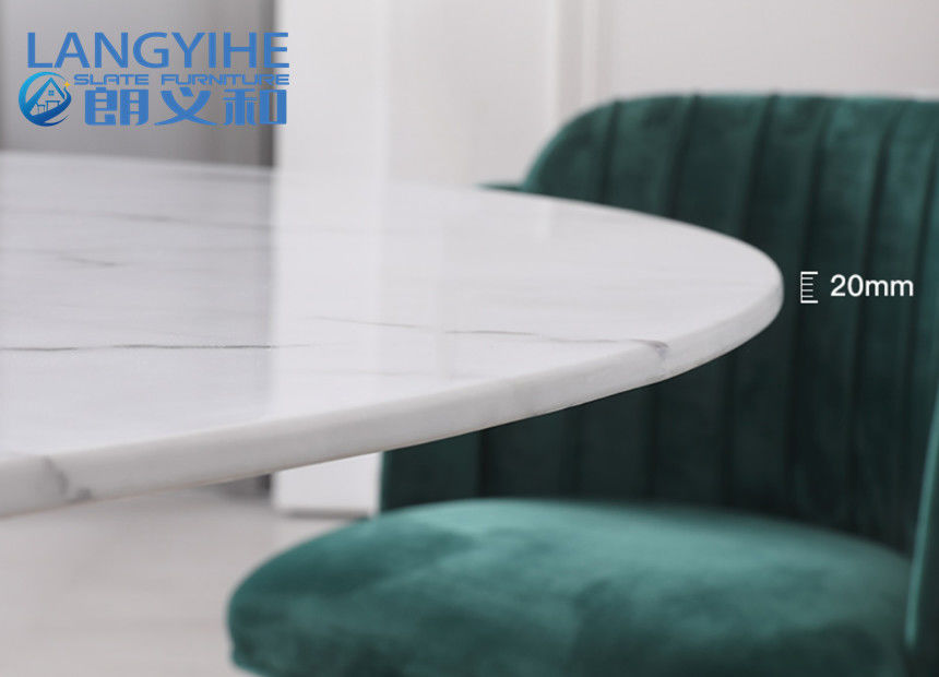 Minimalist Home Odm Circle โต๊ะรับประทานอาหารหินอ่อนผสมผสานความสูง 75 ซม. นอร์ดิก