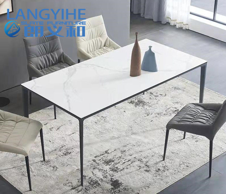 Rock Slab Home โต๊ะรับประทานอาหารหินอ่อน Minimalist 130x70cm