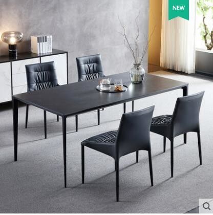 Nordic Light Luxury Minimalist โต๊ะรับประทานอาหารหินอ่อน Scratch Resistant